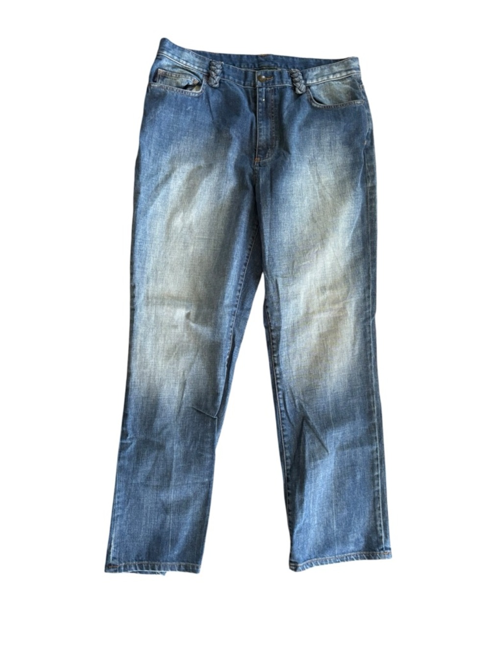 VTG Lauren Ralph Lauren Straight Leg Jean 16X31 100% Cotton Med Wash High Rise